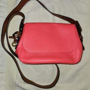 Like New Fossil Pink Leather Crossbody Bag